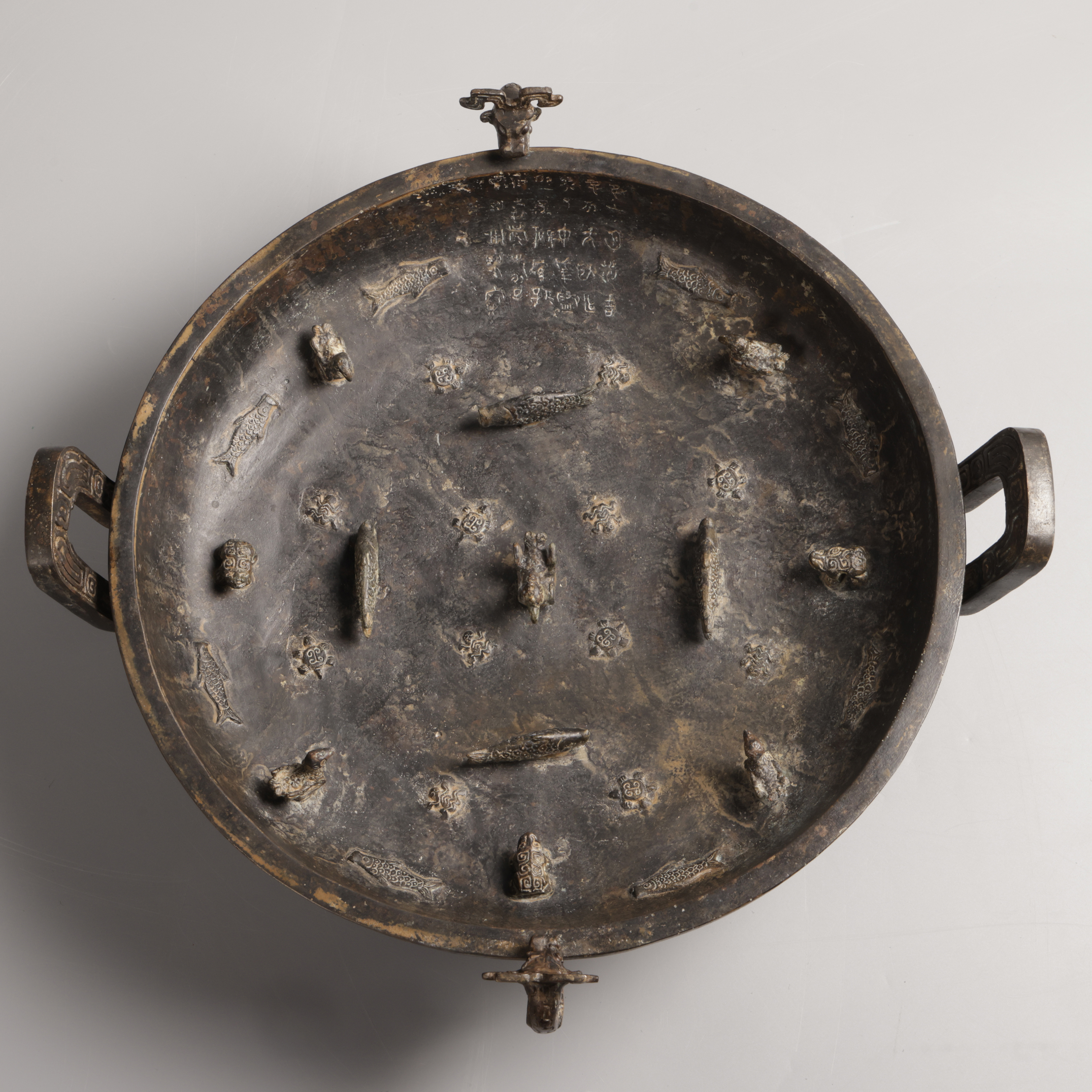 大清倉古代青銅器銘文晉公盤重6.6kg (MH-BAEB03) NG - 補破網藝術文物拍賣