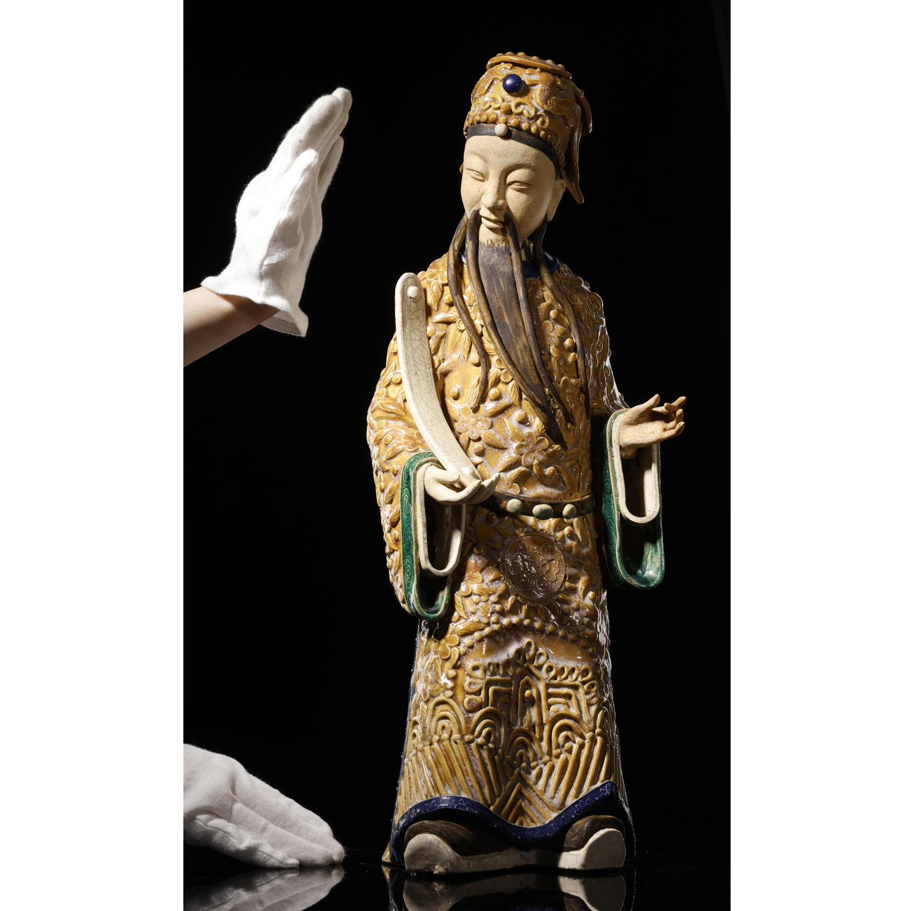 二拍)香港拍賣-當代名家石灣陶祿神林乃河重5.3kg (HKH-HAAE16)II - 補