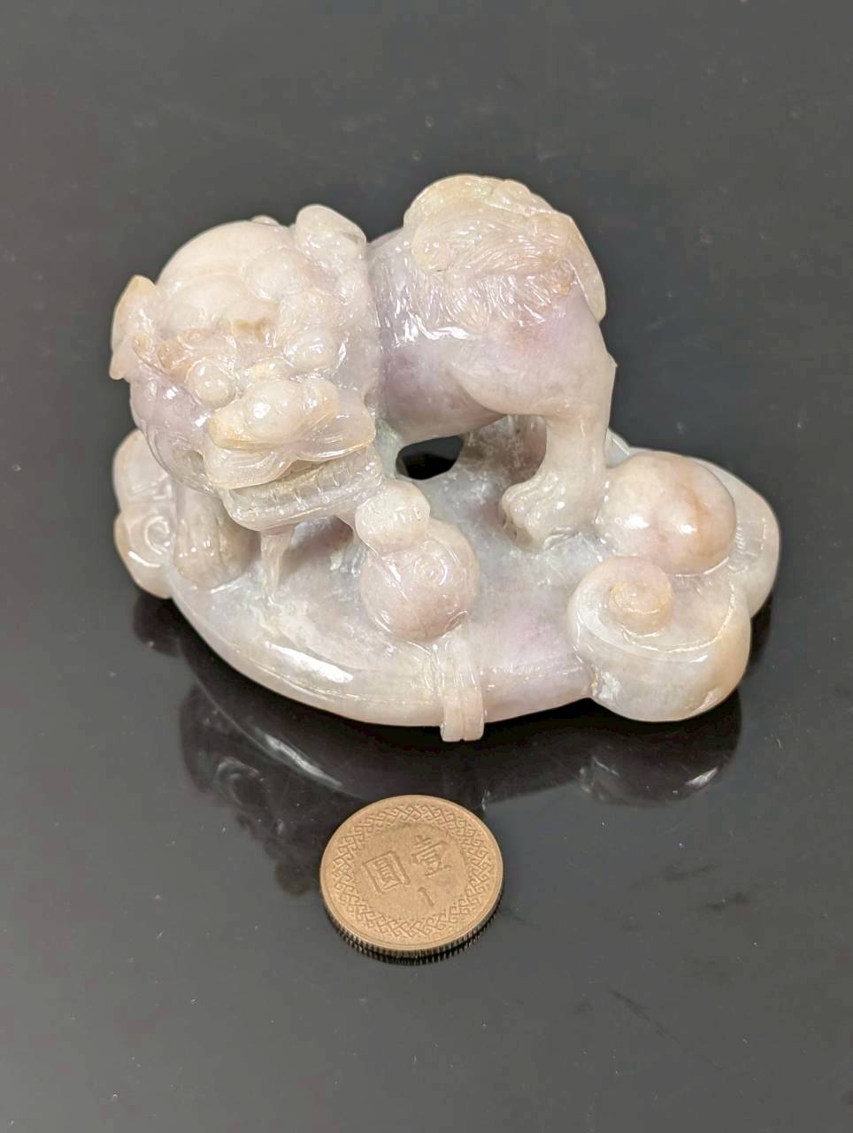晴好走廊天然翡翠獅子擺件(NOV25046) - 補破網藝術文物拍賣