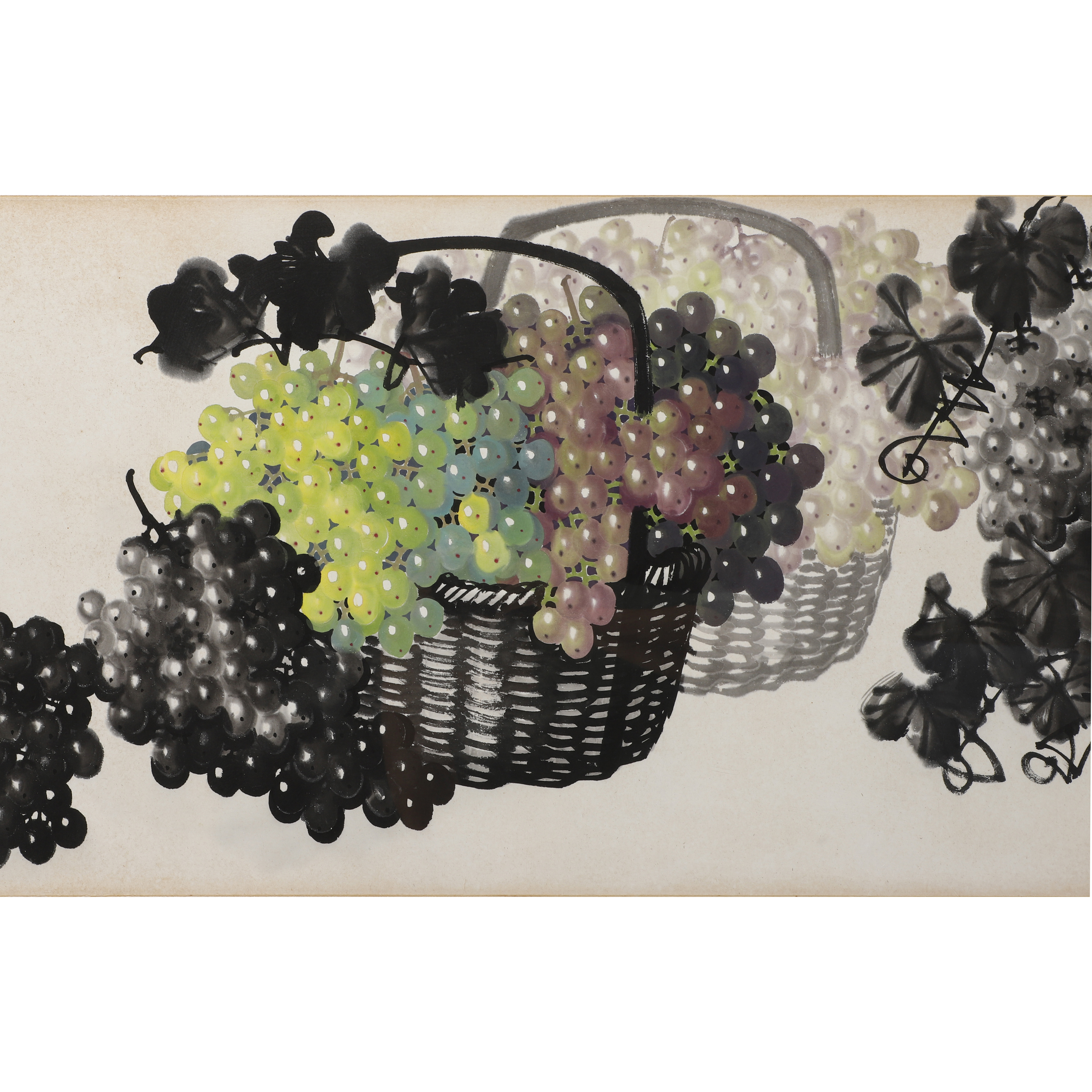 絵画 蘇葆楨 墨葡萄 水墨画 中国美術 骨董品 絵画 蘇葆楨 墨葡萄