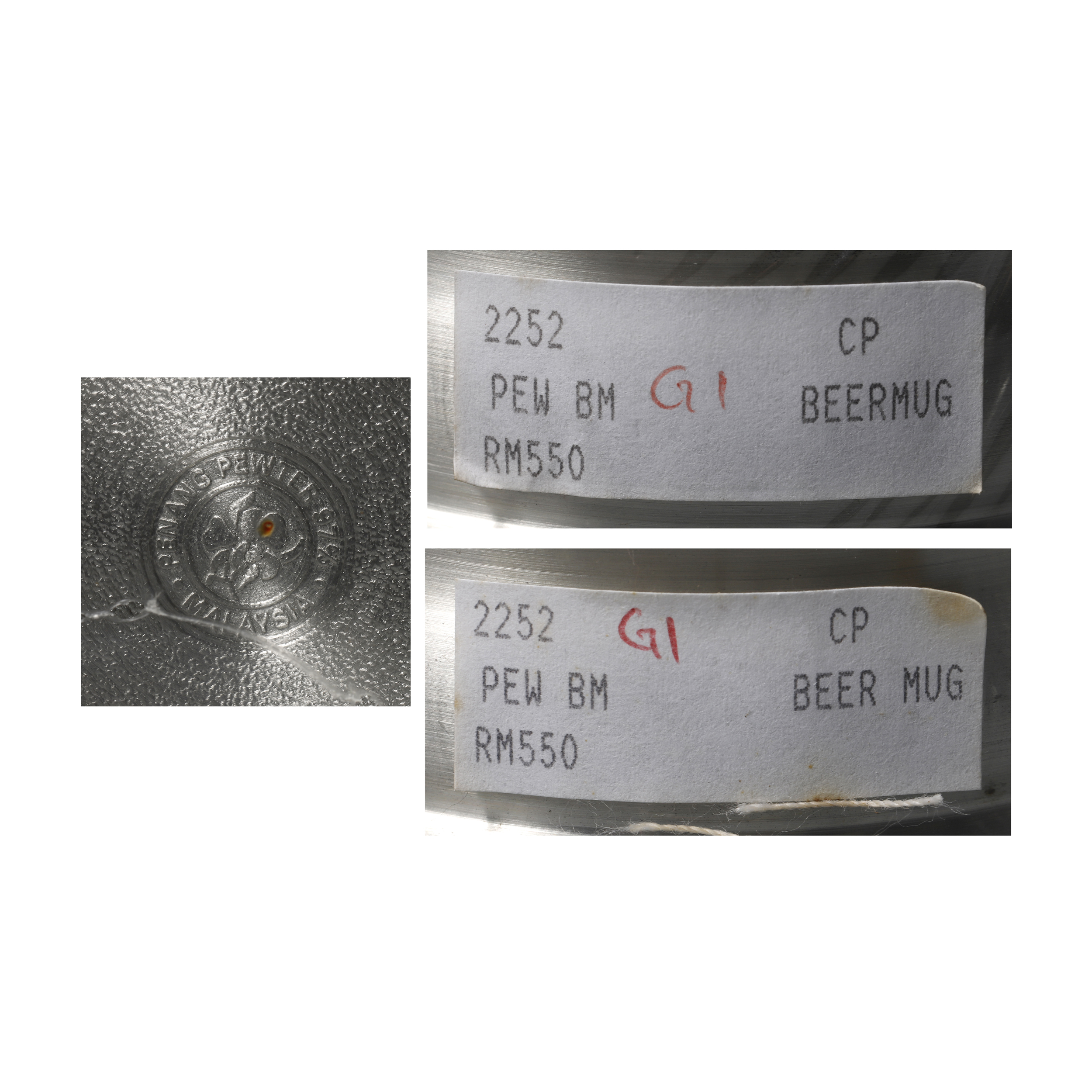 紫眼拍賣-早期馬來西亞錫製啤酒杯2件(PR-XAKL14)YI - 補破網藝術文物拍賣