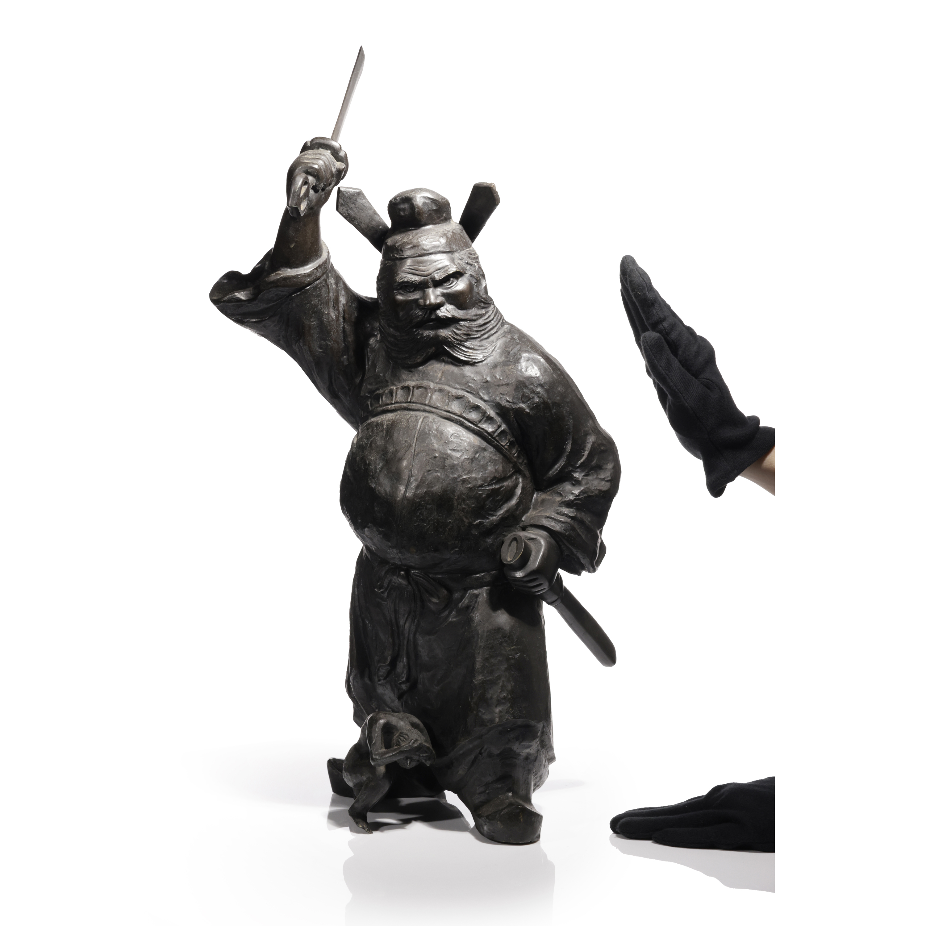 經典專拍早期日本名家銅雕鍾馗降魔般若純一郎重10.3kg (BA-GAQH10W)GS