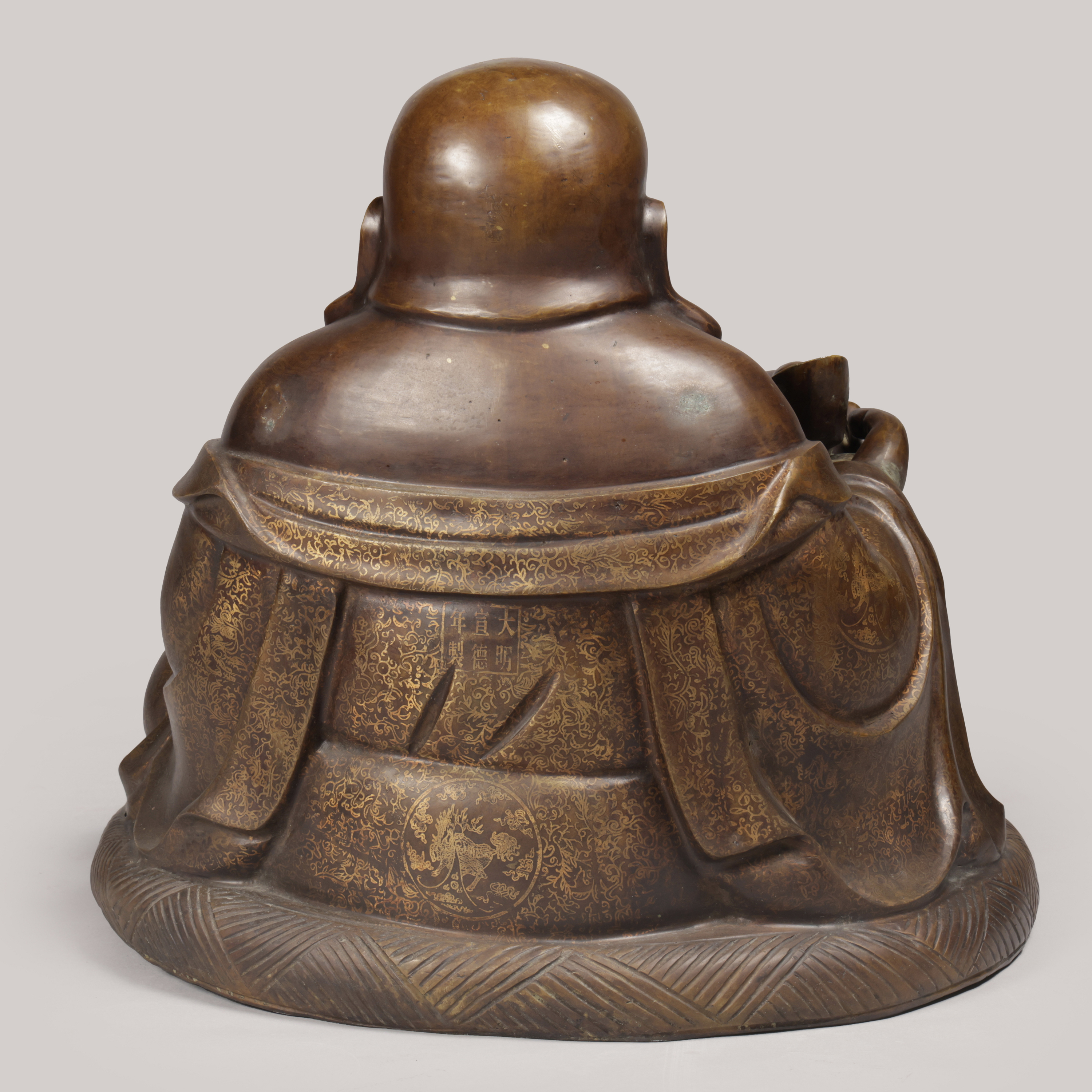 再生補破網-老件銅元寶彌勒款大明宣德 重17.7kg 內地絕對無法