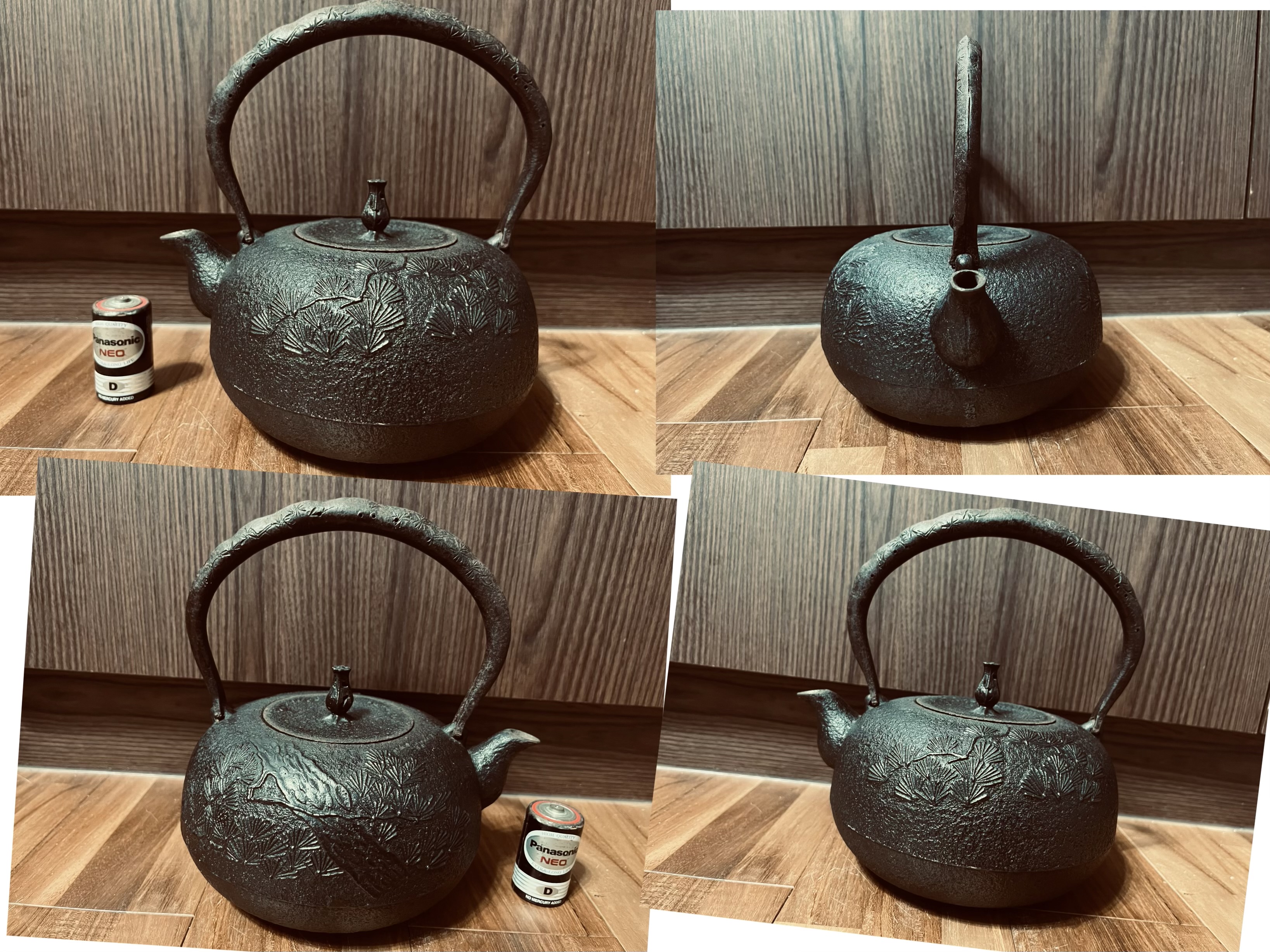 🔹鉄之淬鍊-日本老鐵壺🔹南部鐵器已故釜師及川喜吉（喜洲） 作蒼