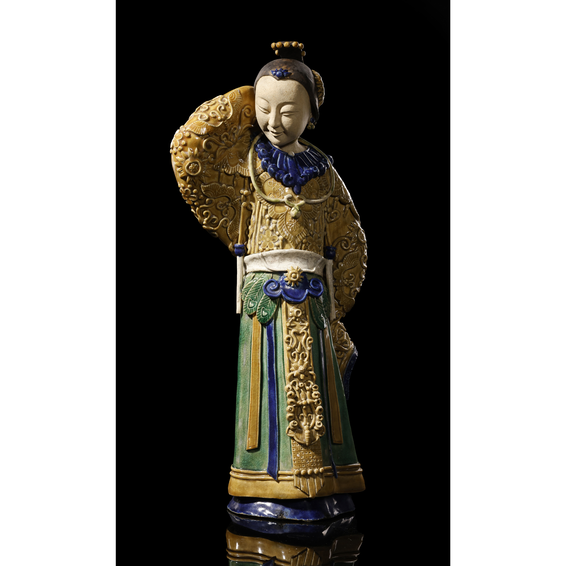 中国古美術/置物 【貴婦像，林偉東手製 ，精品】稀少品 中国古美術/置物 【貴婦像，林偉東手製 ，精品】稀少品 中国古美術