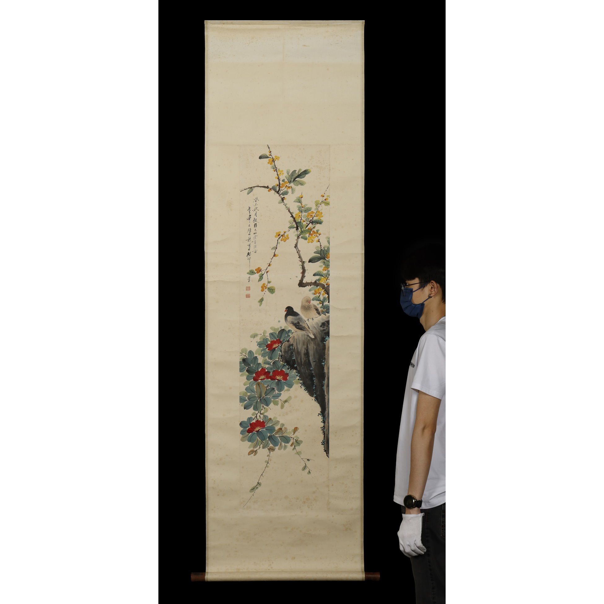 東方拍賣-早期名家水墨立軸花鳥圖顏伯龍(EQ-IAAL15J)WL - 補破網藝術
