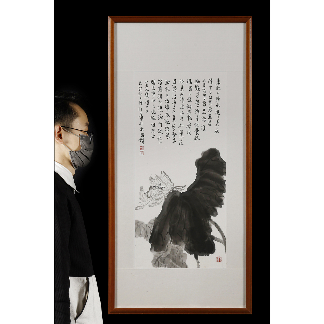 【真作】掛軸　詩文書　現代書家　書作品　自由詩書　詩文掛軸　S30 真作】掛軸 詩文書 現代書家 書作品 自由詩書 詩文掛軸 S30 真