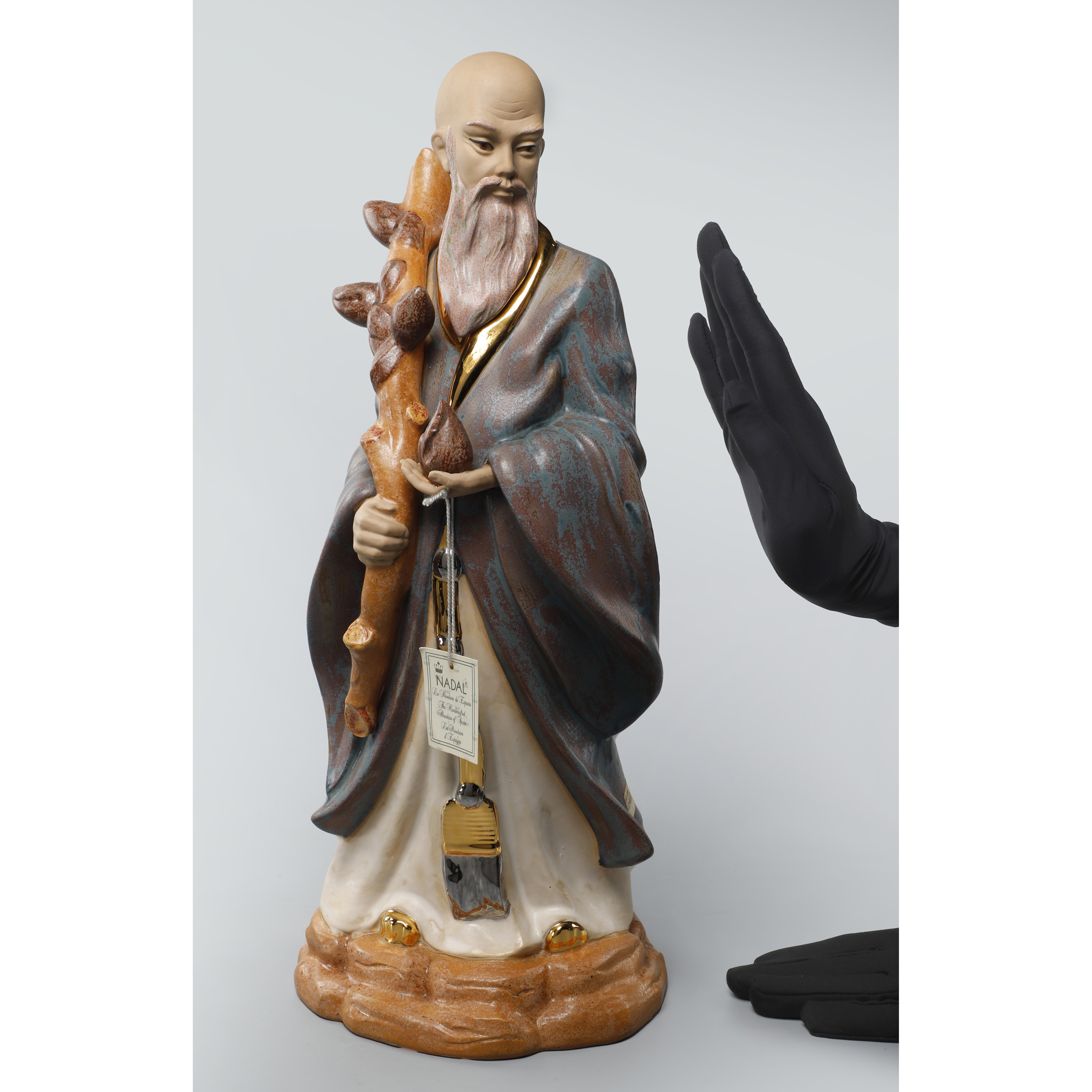 山海經拍賣-早期西班牙NADAL 瓷雕燙金壽翁(MH-LABO16)VC - 補破網藝術