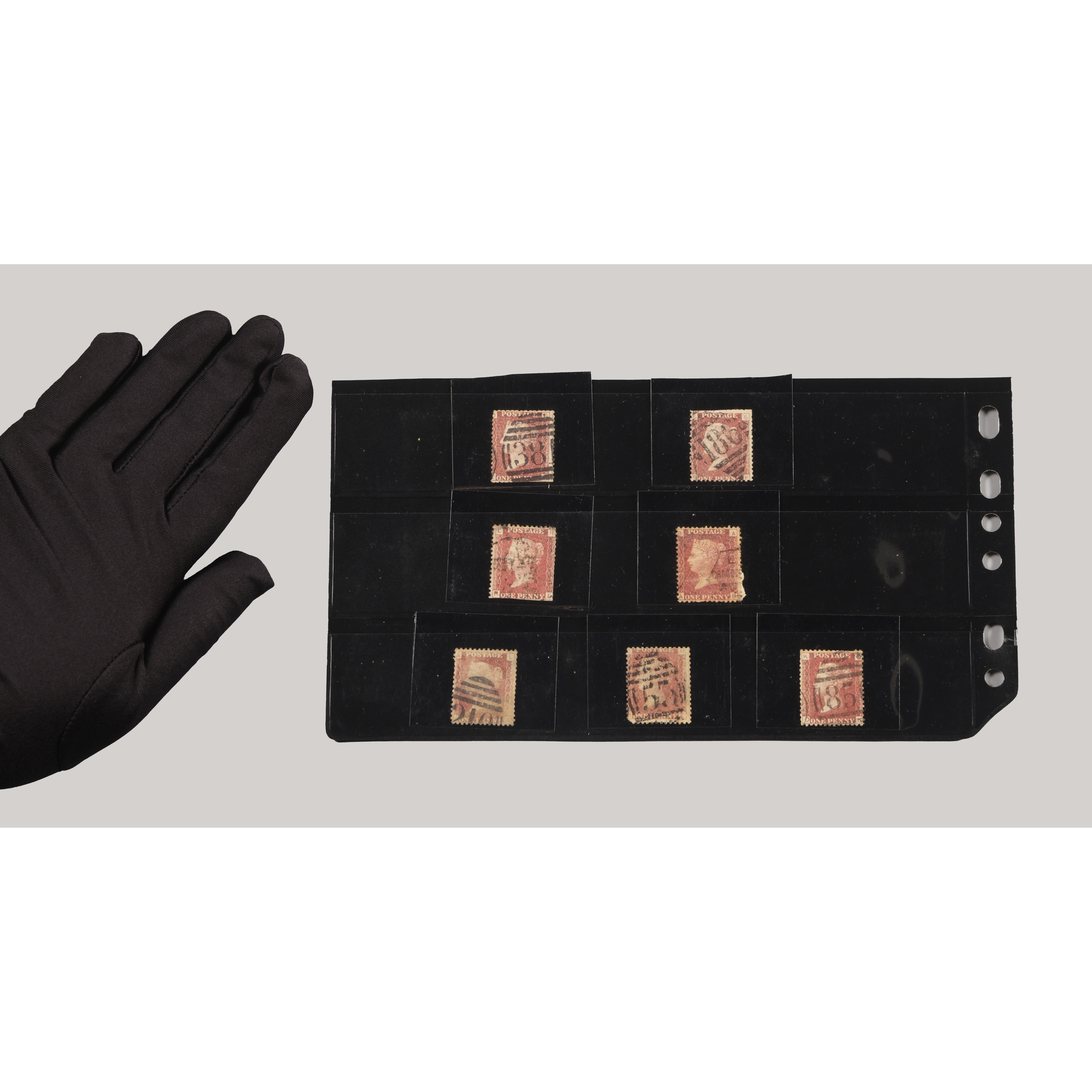 二拍)香港拍場-疑19世紀英國紅便士郵票7枚(HKQ-FADC08P)HS - 補破網藝術文物拍賣