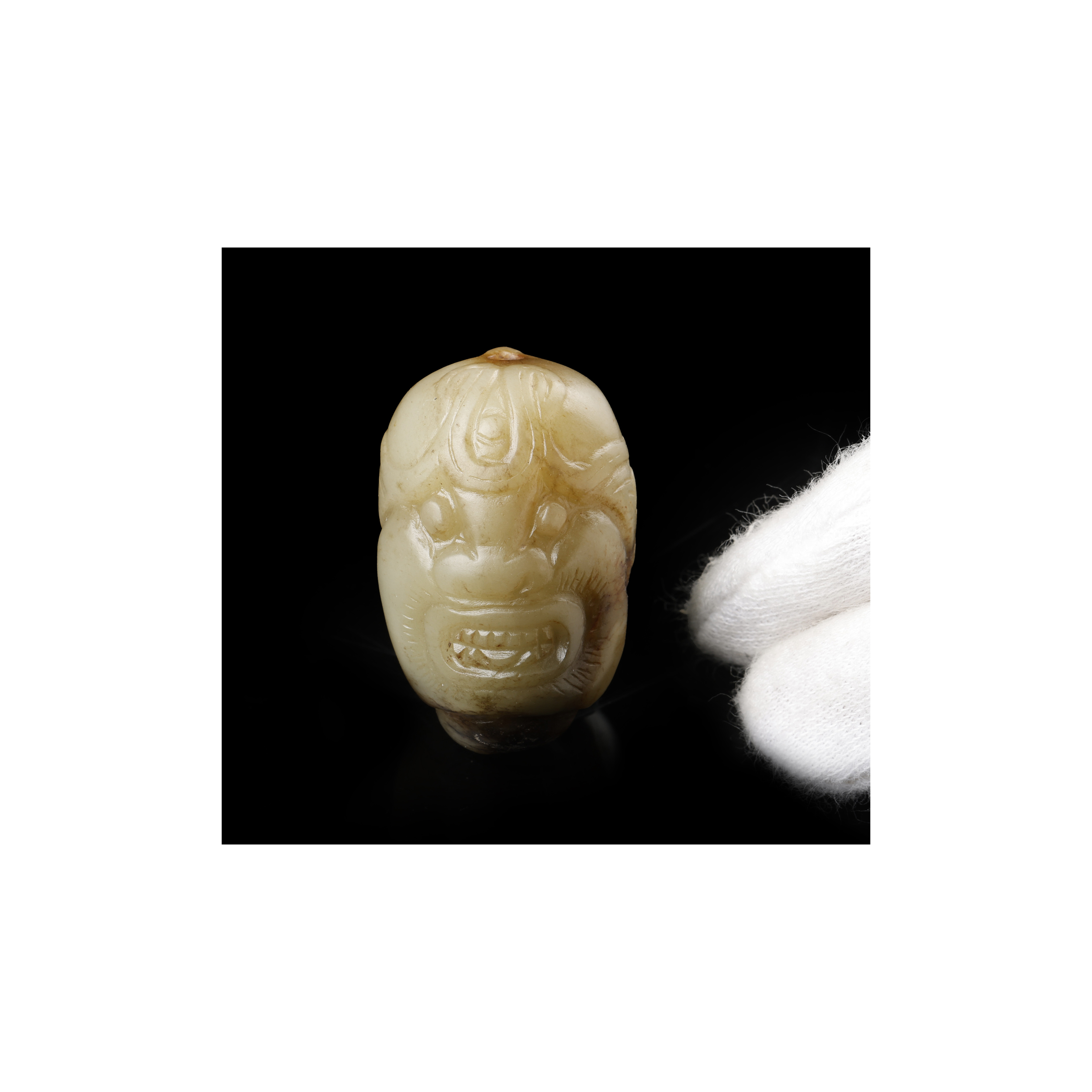 完璧歸趙 古玉 和闐玉 匈奴首級勒子(PL-IABE10)KK - 補破網藝術文物拍賣
