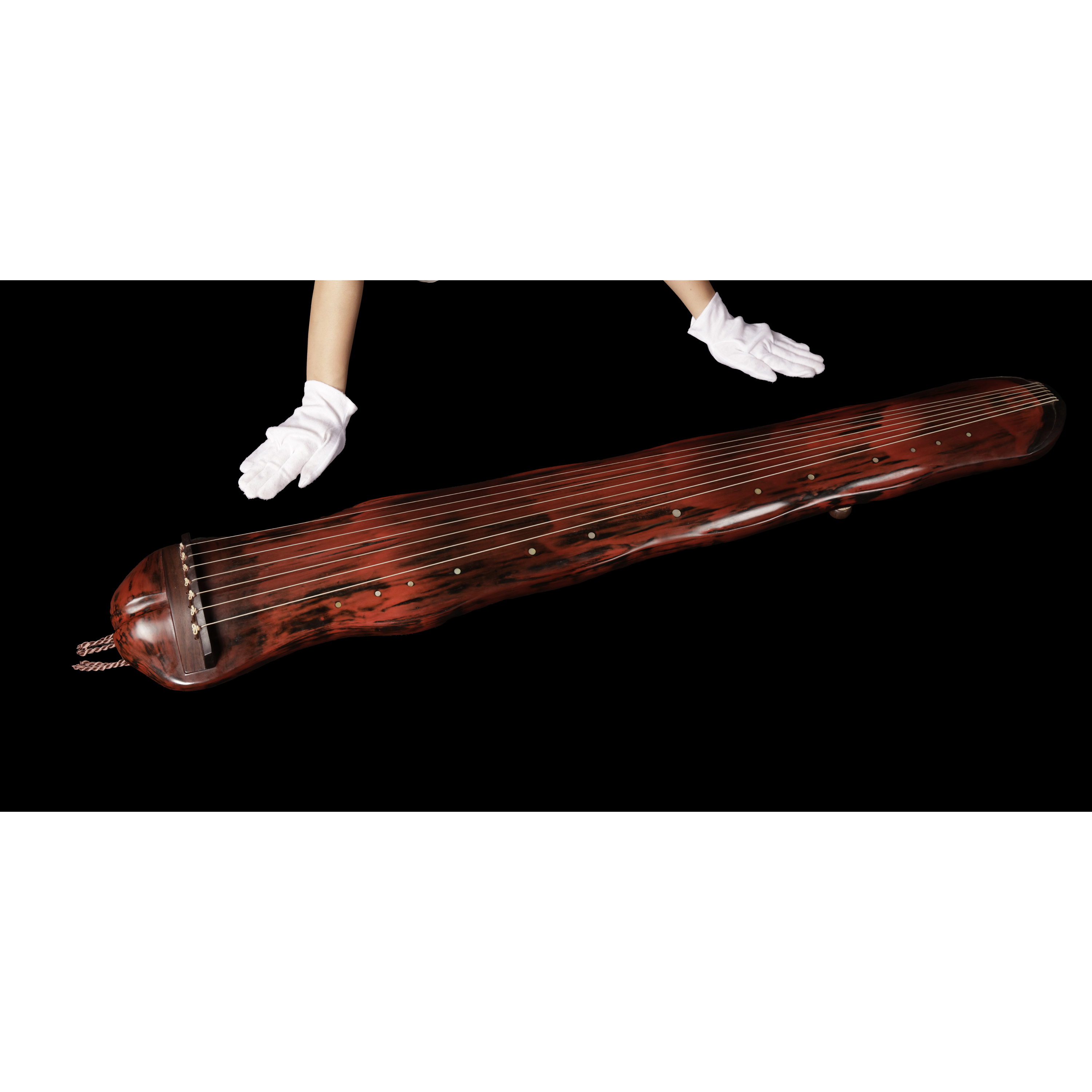 新品☆一流手工品古琴☆純漆】鄭孟金監制蕉葉式（バナナリーフ）演奏