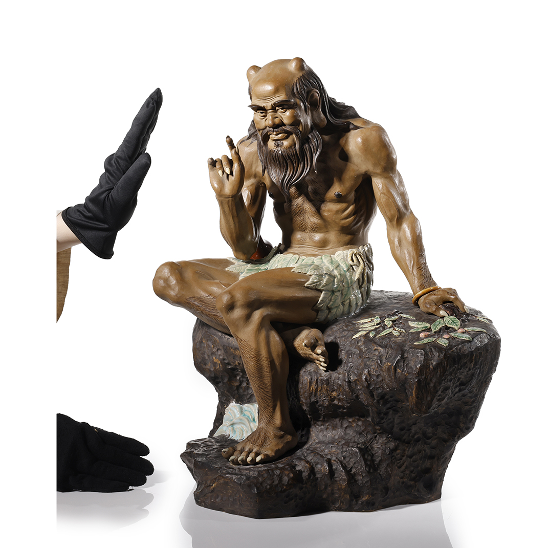 二拍)香港拍場-劉炳石灣陶神農氏重11.4kg (HKH-WAKR17)OS - 補破網藝術