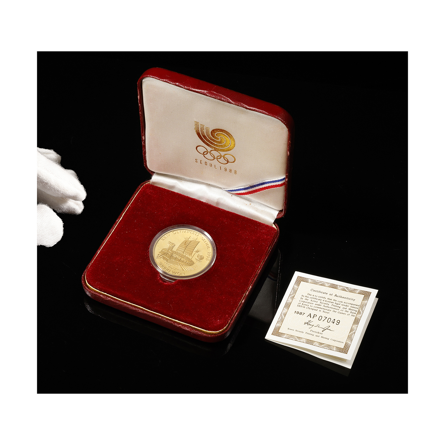 東方拍賣-1988年韓國漢城奧運紀念金幣1枚重33.6g(EA-XAID01)II - 補破網藝術文物拍賣