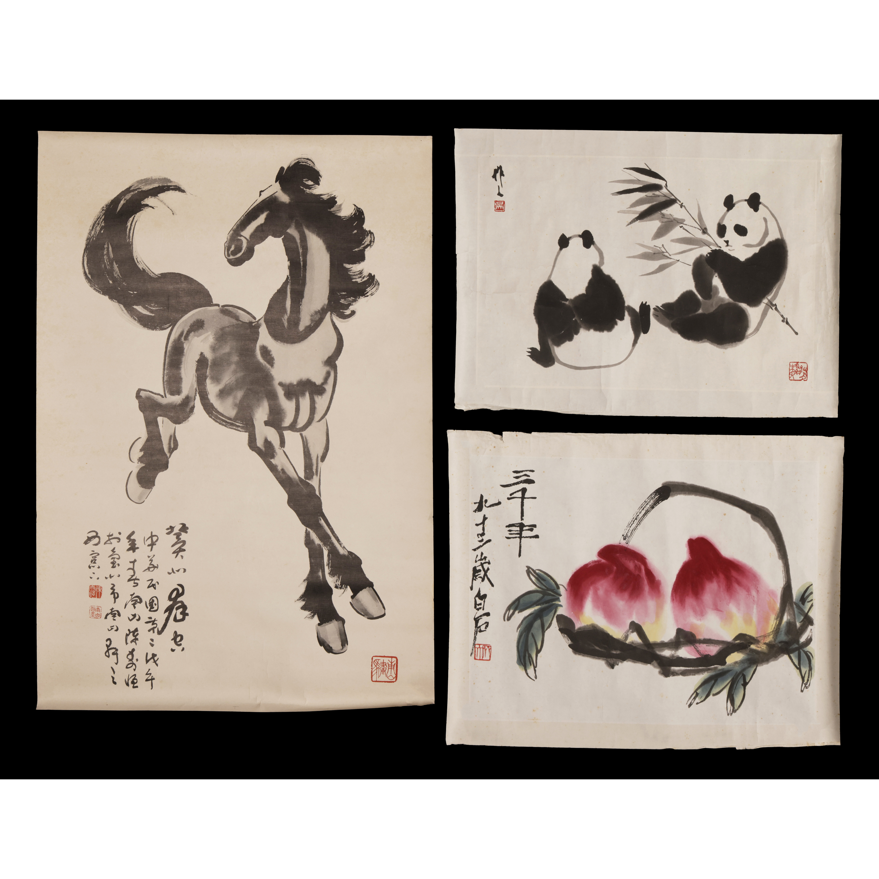 山海經拍賣-福袋（不提供查驗貨整批帶走打包須付費）早期名家水墨印本