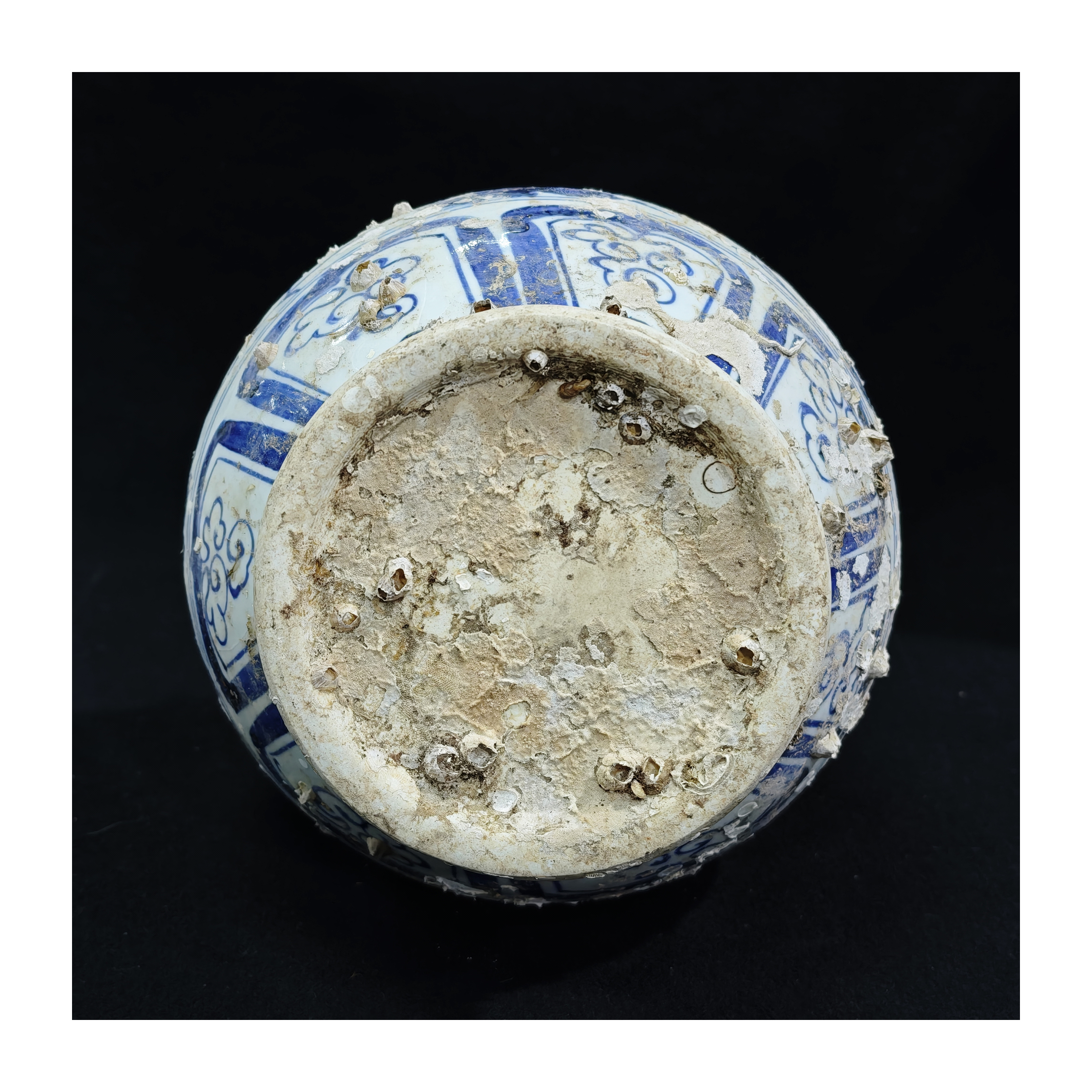 補破網倉儲古陶瓷(沉船) 青花瓷花卉紋賞瓶(BP-BBAK14) NO - 補破網藝術