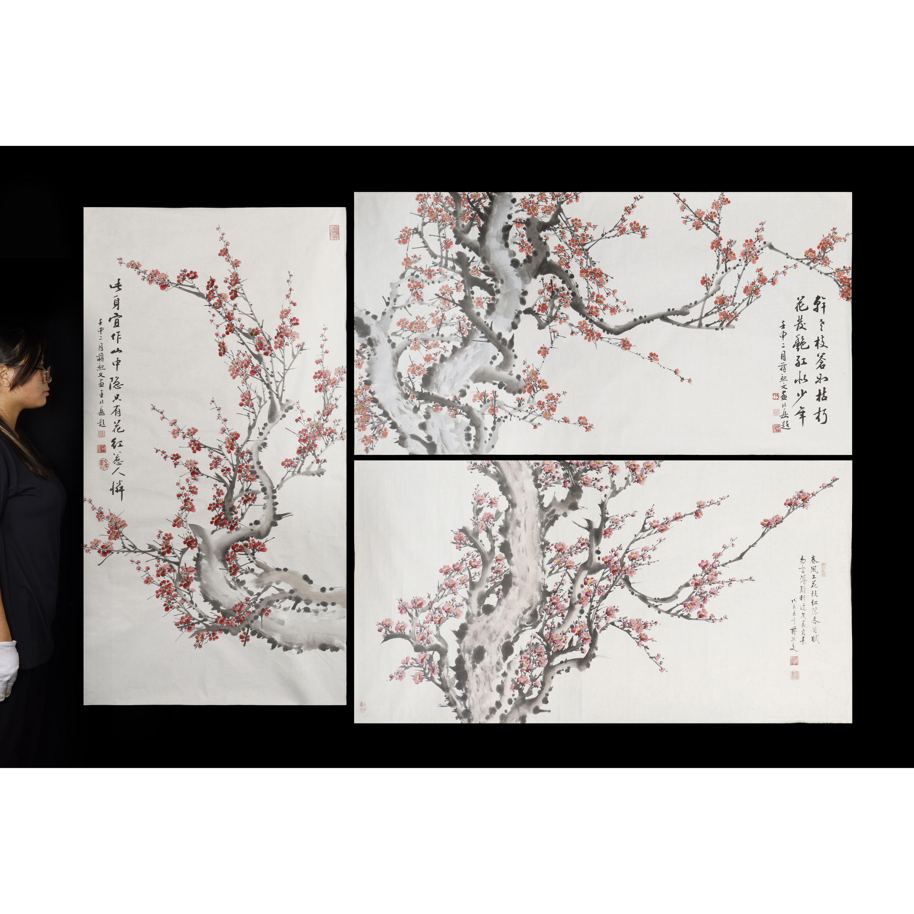 東方拍賣-早期名家水墨橫幅立軸此身宜作 春風上花枝 幹老枝蒼