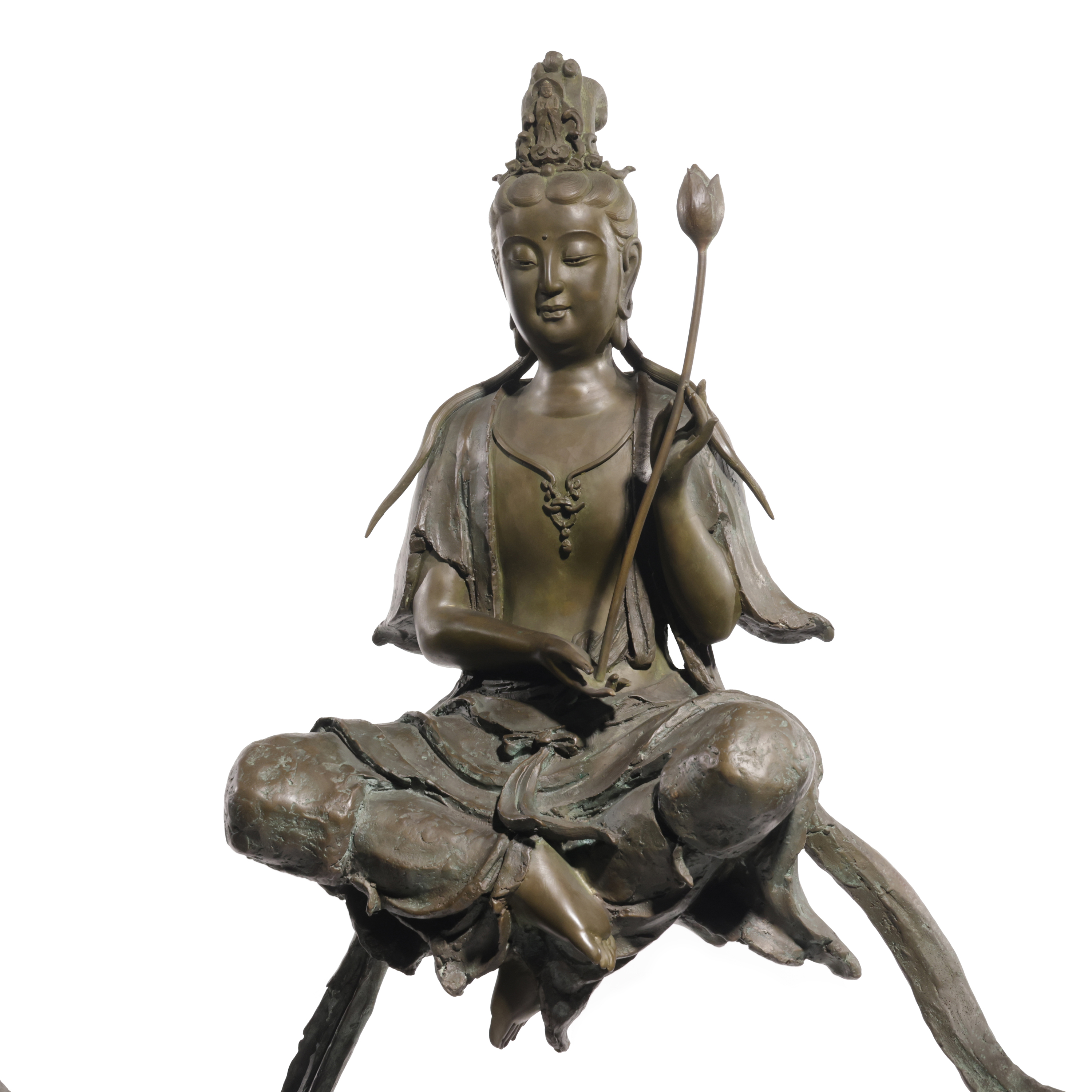 紫眼拍賣-當代名家雕塑(銅) 水月陳紹寬作2006年20/36 附證書含座總重