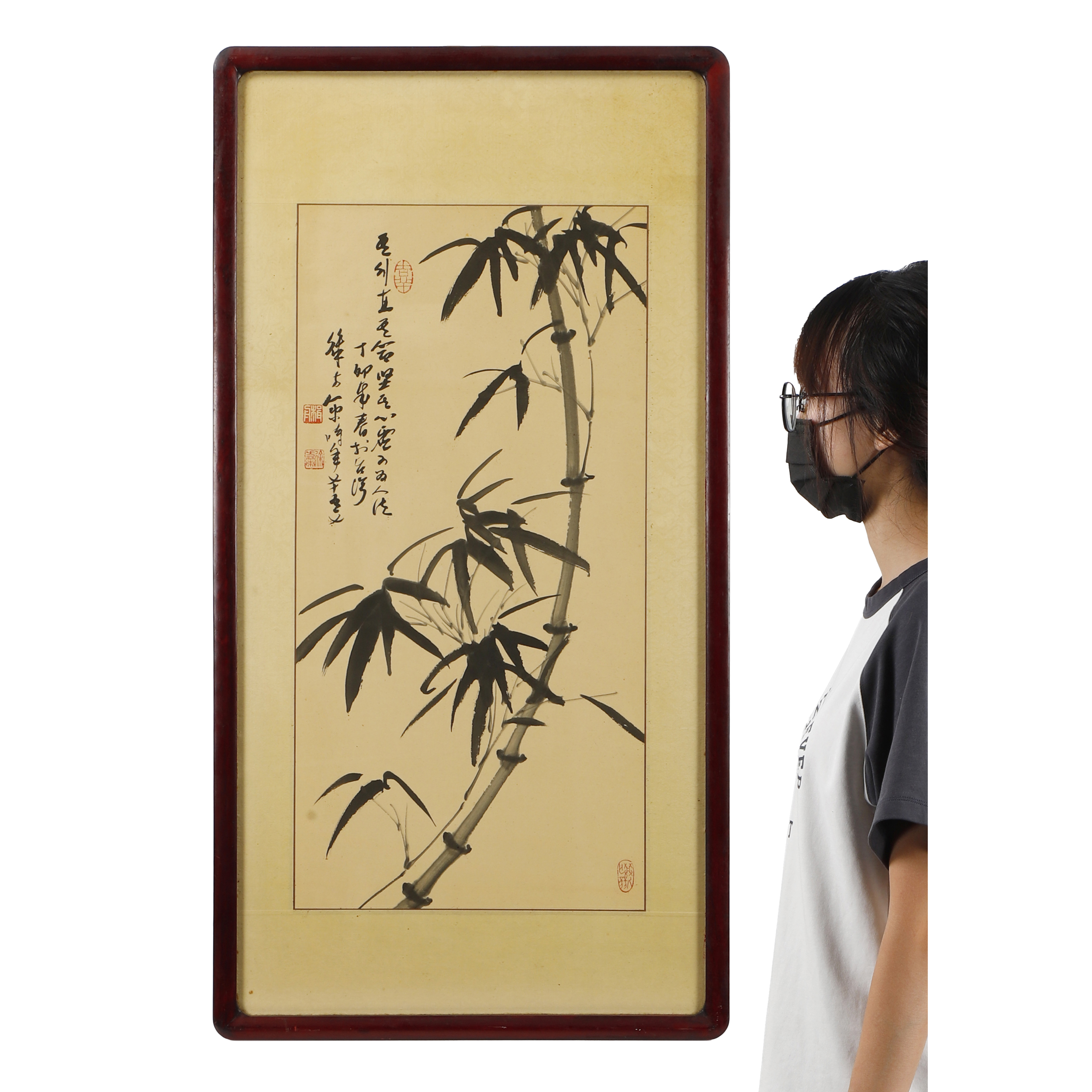 【真作】掛軸　詩文書　現代書家　書作品　自由詩書　詩文掛軸　S30 珊瑚鐵網行書詩文軸by Huang Daozhou on artnet