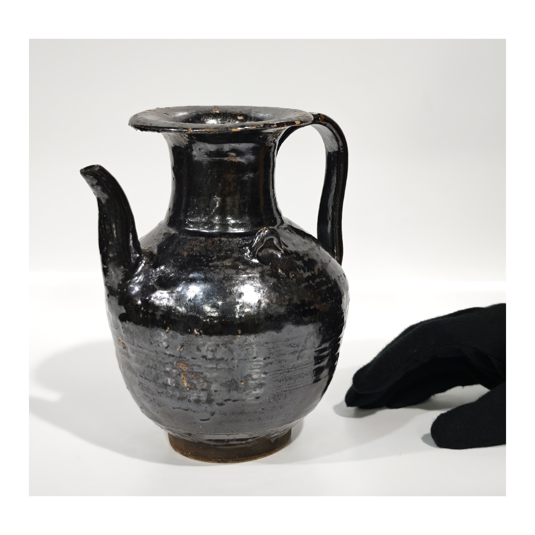 補破網倉儲古陶瓷黑釉雙繫執壺(BM-PBAL02) JU - 補破網藝術文物拍賣