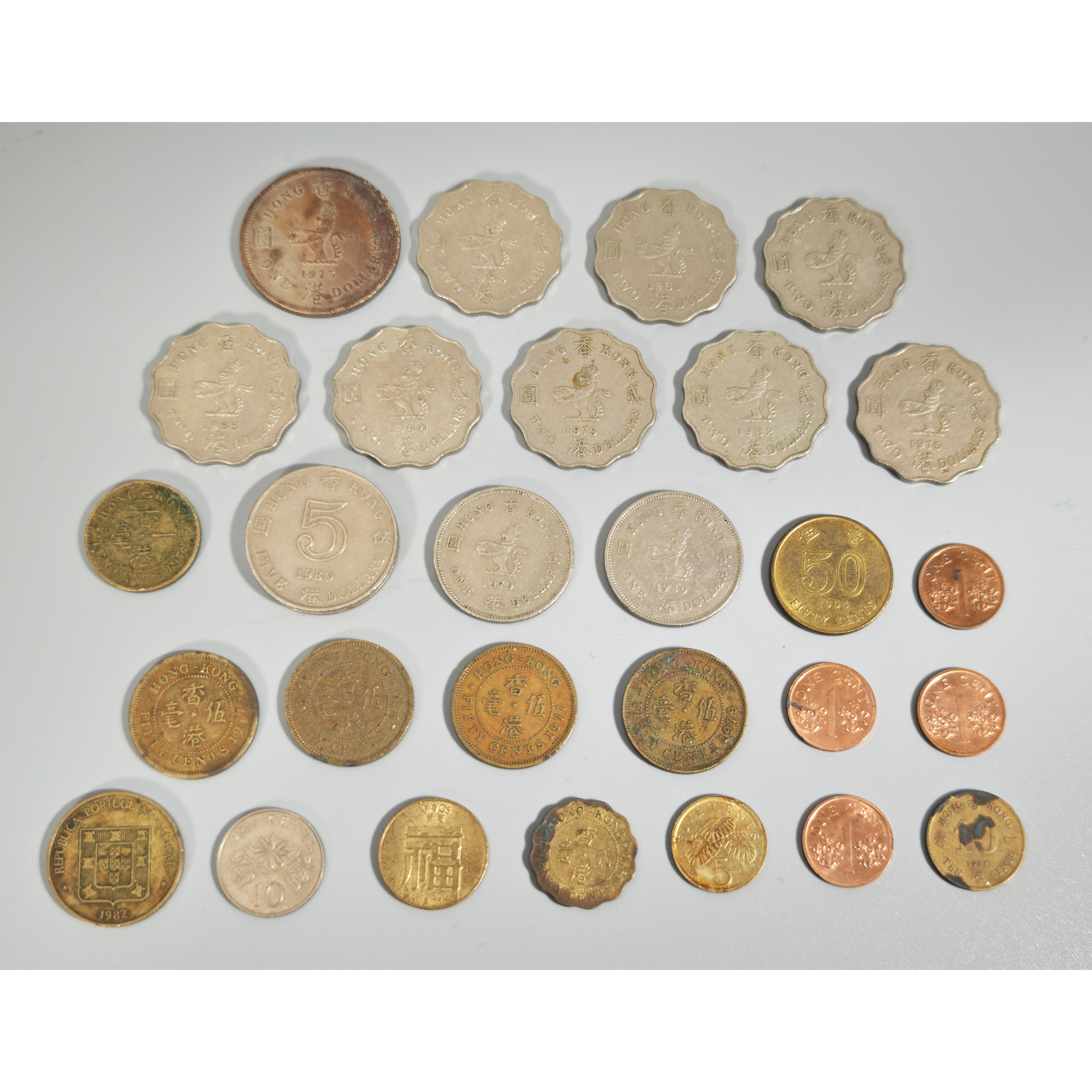 山海經拍賣-福袋(不提供查驗貨整批帶走打包須付費) 早期澳幣港幣5元2元等等28枚(MQ-LACZ11) NG - 補破網藝術文物拍賣