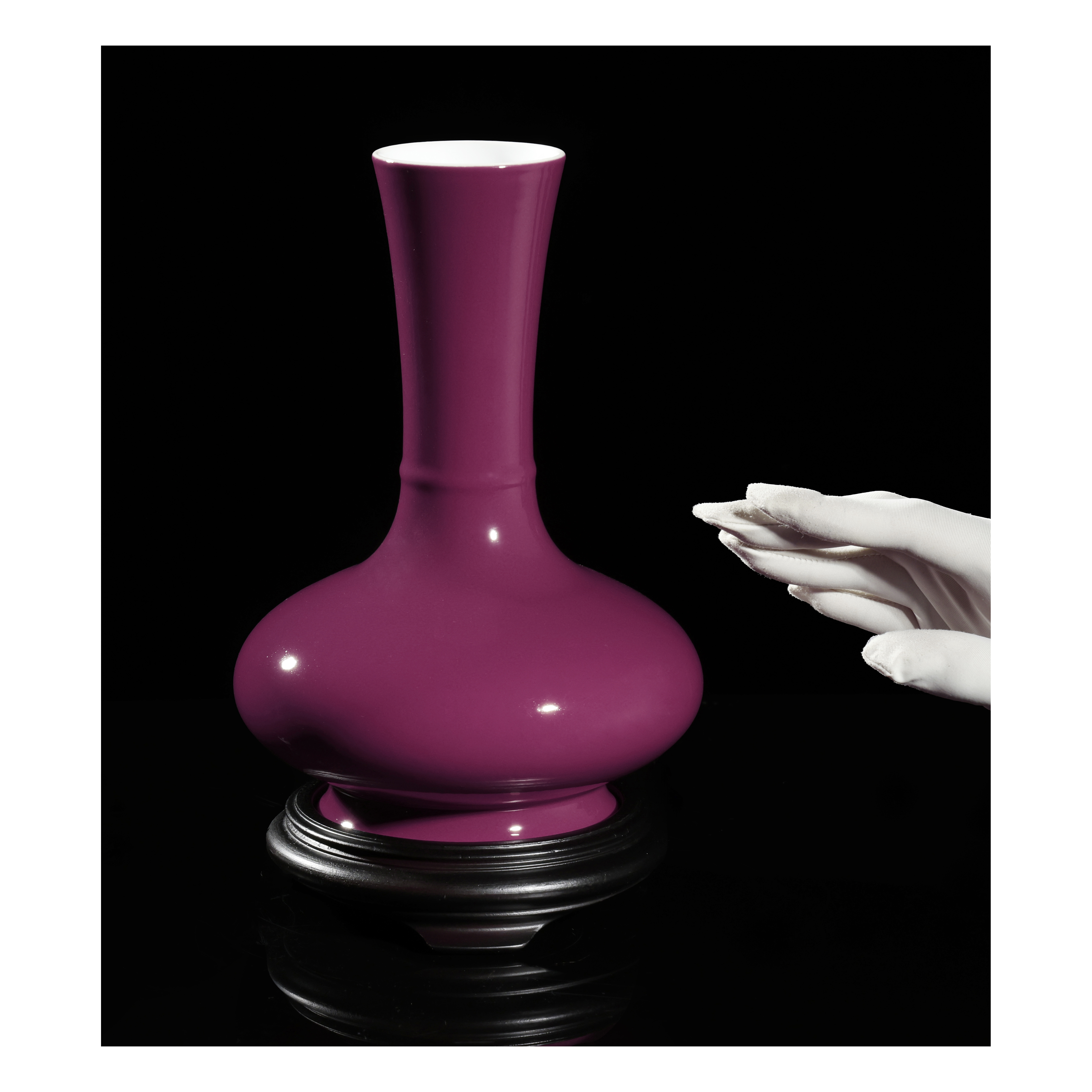 山海經拍賣-蔡曉芳胭脂紅釉荸薺瓶(MA-WAKA11W)RK - 補破網藝術文物拍賣