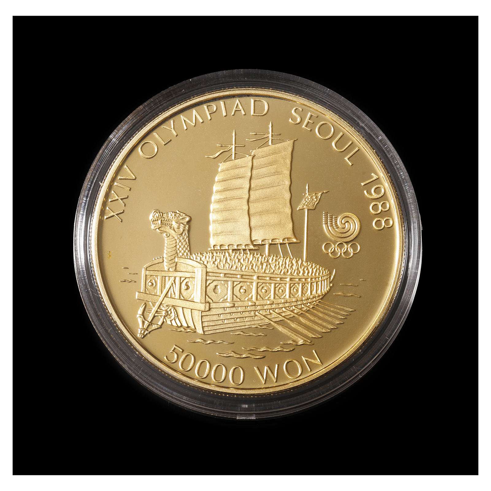 東方拍賣-1988年韓國漢城奧運紀念金幣1枚重33.6g(EA-XAID01)II - 補破網藝術文物拍賣