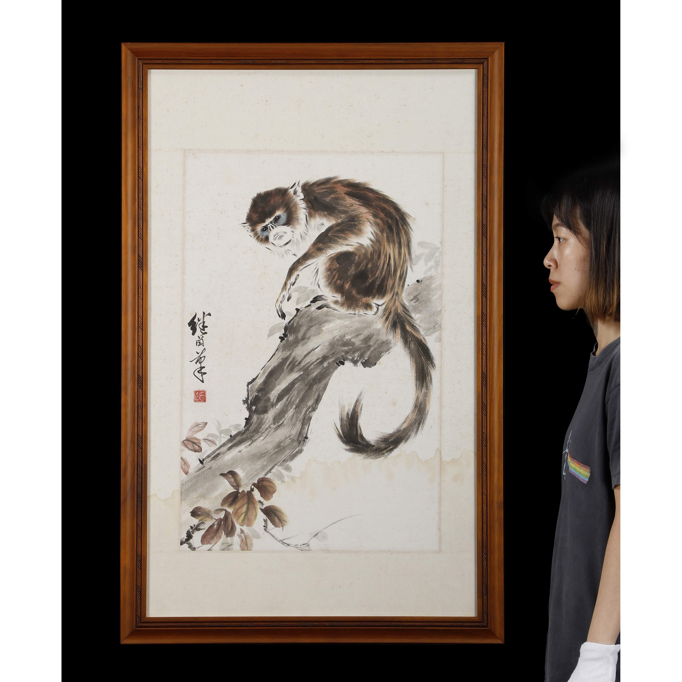 二拍)東方拍賣-早期名家水墨立軸金絲猴劉繼卣(EO-WAJT16KH)II - 補破網