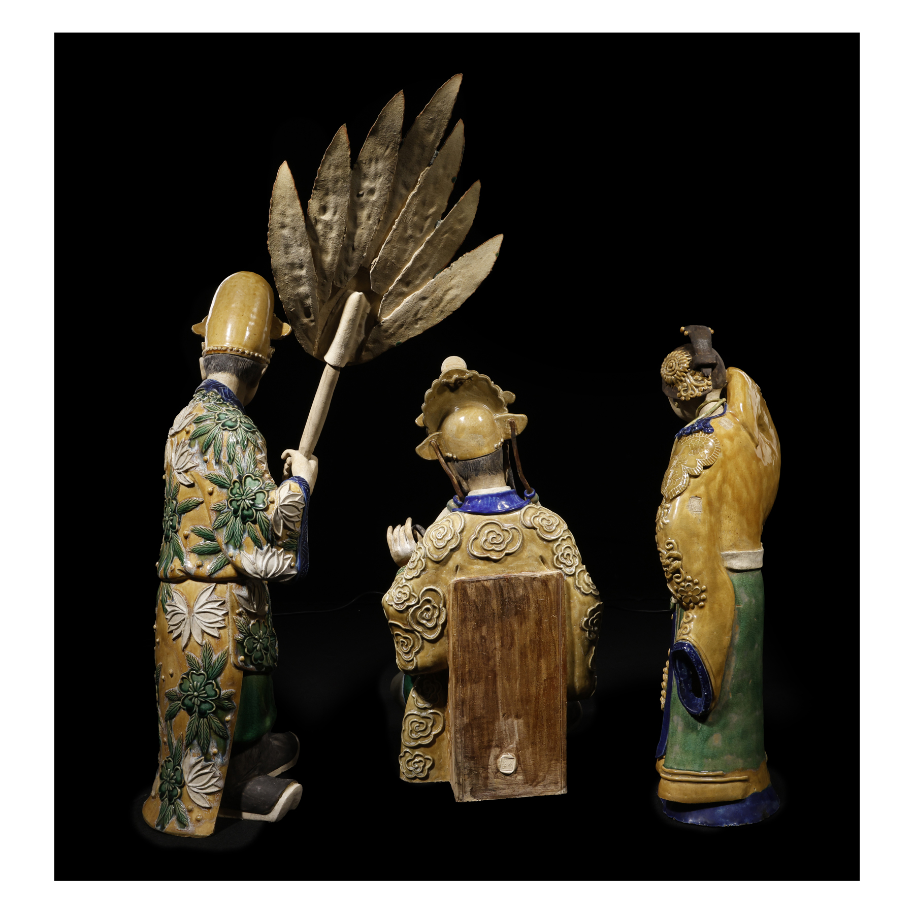 二拍)紫眼拍場-早期名家石灣陶唐明皇與楊貴妃林乃河林偉東總重22.8kg